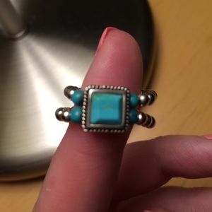 Silpada Turquoise and Sterling Stretch Ring