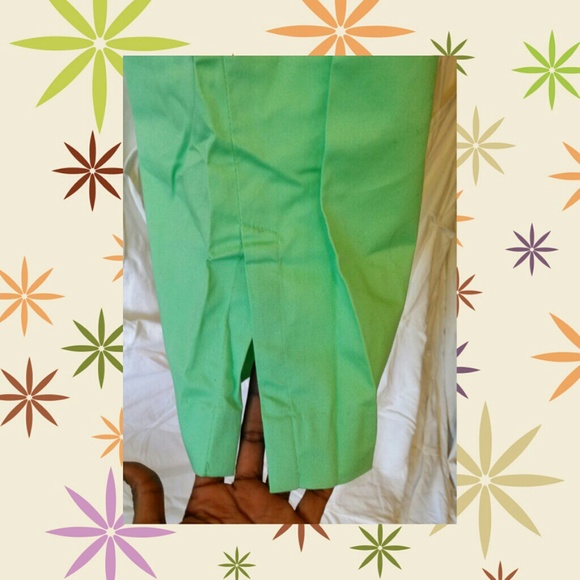 stretch capri's 14 lime green - Picture 3 of 4