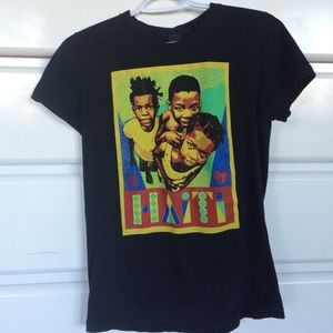 Black HAITI obey shirt