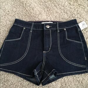 Shorts denim high rise