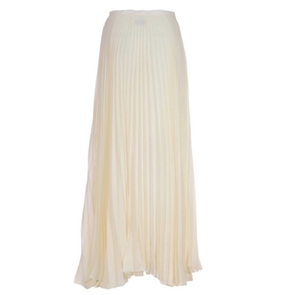 Jovonnista Pleated Maxi Skirt in Cream