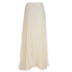 Jovonnista Pleated Maxi Skirt in Cream