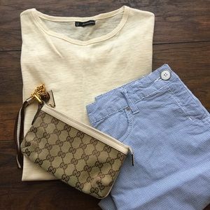 🌸 GUCCI beige canvas wristlet - reserved @mzsno89