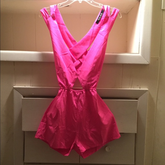 Hot pink romper! Size small!
