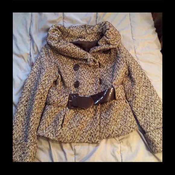 Brown Pattern Dressy Jacket