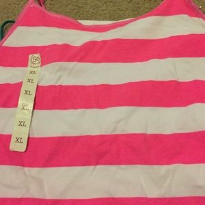 Brand new pink and white CAMI