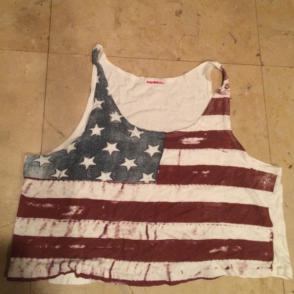 American flag Rare Brandy Melville muscle tank