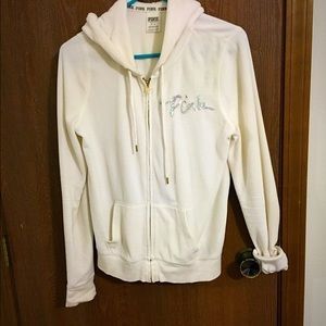 Vs PINK bling velour zip up