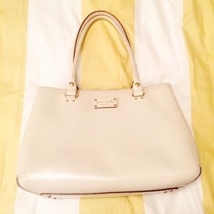 Kate Spade Off-White Leather Tote