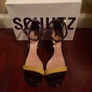 Schutz Colorblock Chunky Sandal - size 8.5