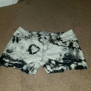 Hand made tie-dye shorts with cuts