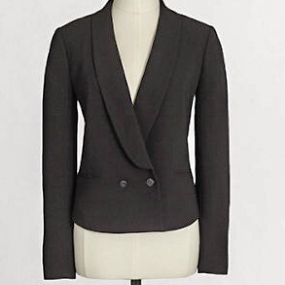 📌SOLD📌J Crew Factory Cropped Drapey Blazer Black - Picture 3 of 4