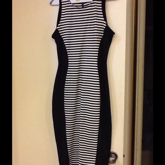 Black & white stripped dress