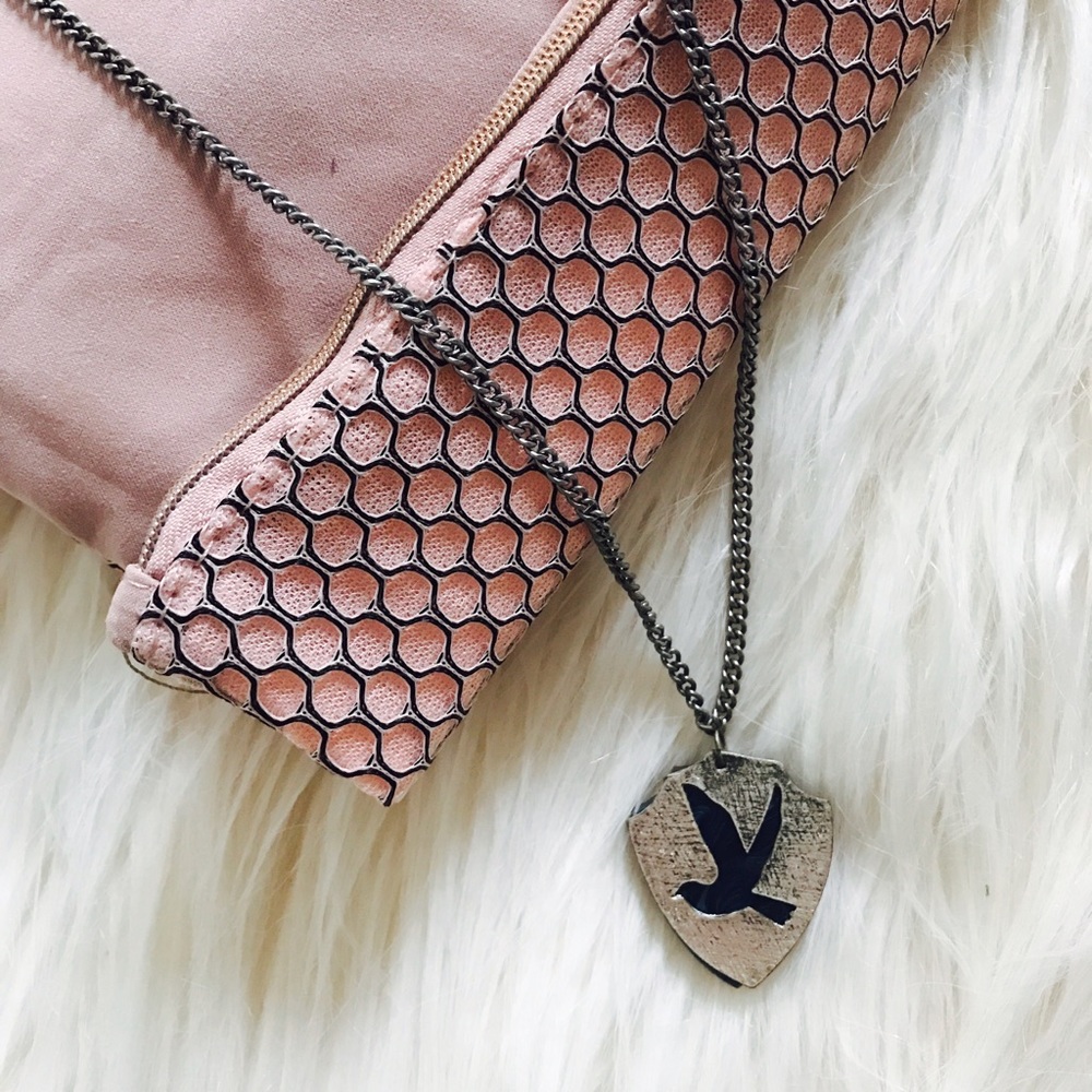 Silver & Blue Bird Necklace