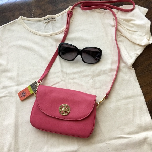🌸 NWT Tory Burch Pink Robinson Cross Body Bag 🌹