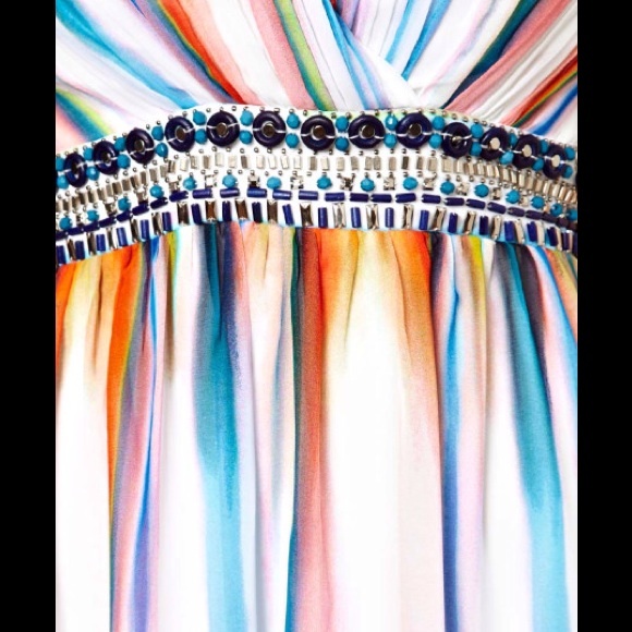 ISO Little Mistress Multicolor Ombre Maxi Dress xs - Picture 2 of 2