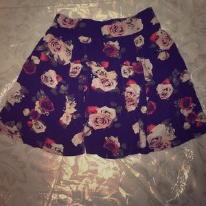 Floral printed skirt