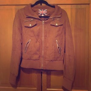 SOLD Brown jacket with zippers