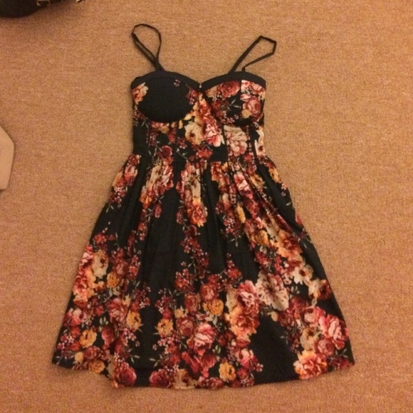 [SOLD on Ebay] Floral Navy Blue Dress