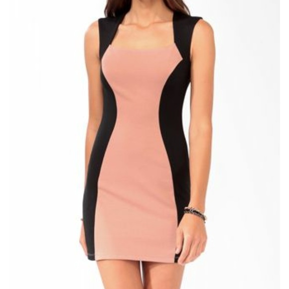 Forever 21 Dresses & Skirts - Black and Camel Color Block Dress