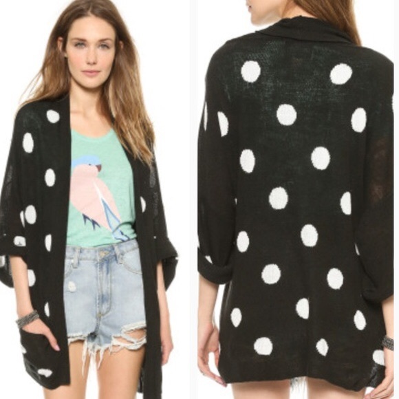 Wildfox Polka Dot Cardigan - Picture 1 of 2