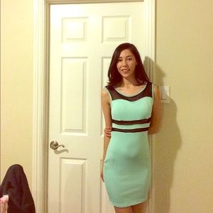 Sexy black and mint mesh dress!!