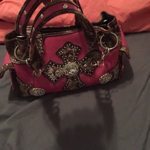 Pink camo purse