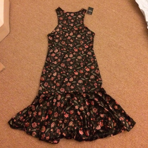 Velvet floral dress
