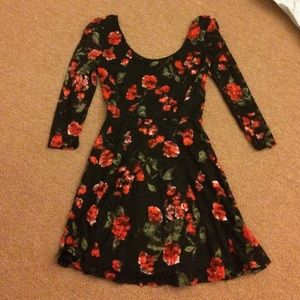 Black floral Dress