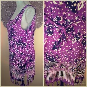 Mexican made boho moons and stars cover up