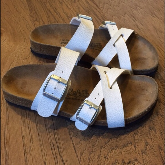 White Birkenstock Birki's 36/37