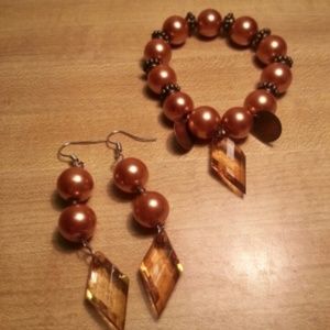 Bracelet and matching earrings