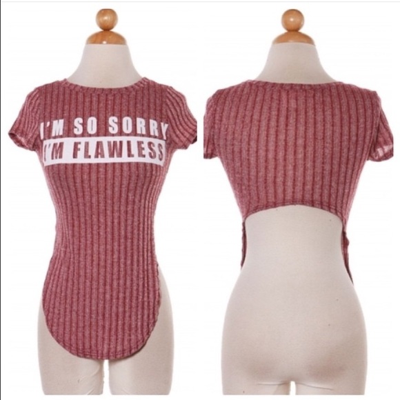 #SorryNotSorry Flawless Top - Wine (color)
