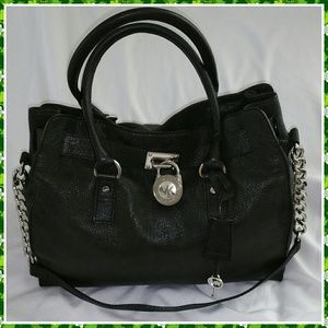 EUC authentic Michael Kors black leather Hamilton