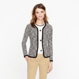 J Crew black/white boucle sweater jacket