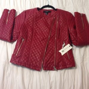 NWT FAUX LEATHER JACKET