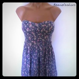 *REDUCED* FLORAL STRAPLESS BABYDOLL TOP