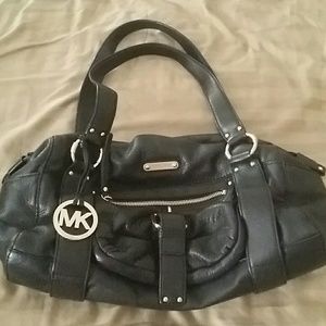 Michael Kors black leather handbag