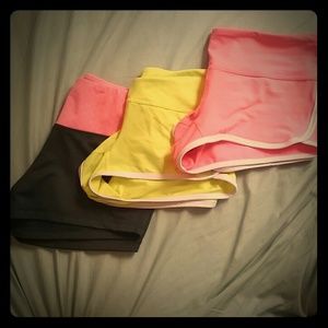 Three workout shorts