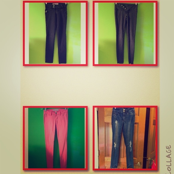 Bundle in jeans: Pink, Blue, Gray and Black - Picture 1 of 4