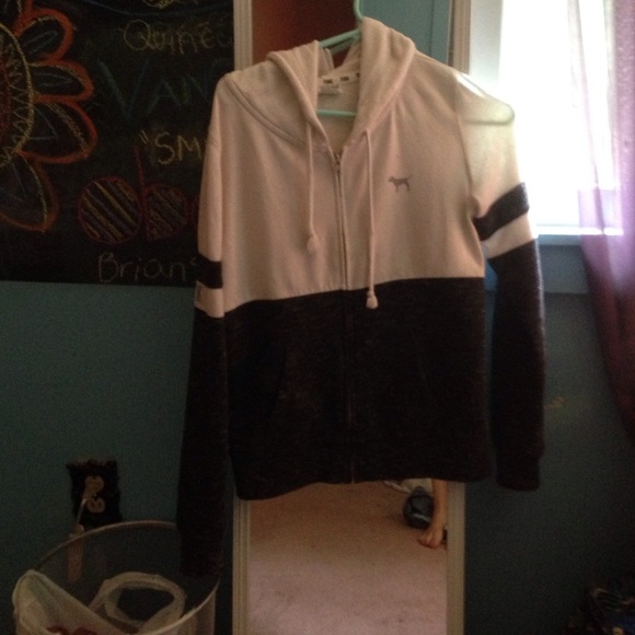 PINK Victoria's Secret Sweaters - VS PINK black and white sweatshirt!