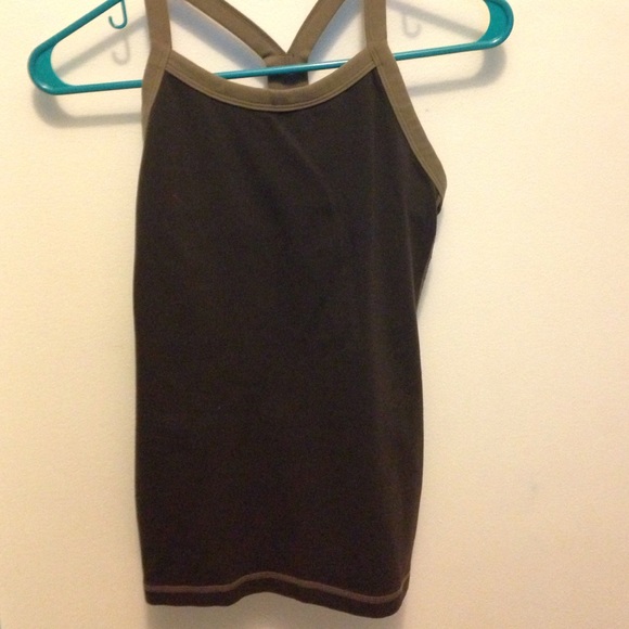 Brown and tan  Lululemon workout take gently used