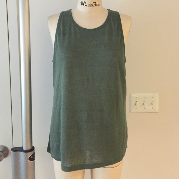 T by Alexander Wang Linen Silk Tank Top