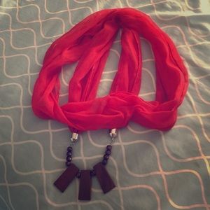 Red unique scarf/necklace