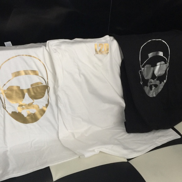 V-Necks  (White with gold) (Black with silver)