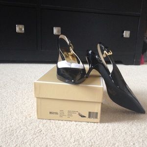 Michael Kors kitten heel sling back shoes
