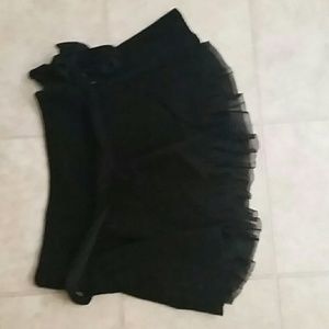Black mini skirt