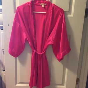 Victoria's Secret hot pink robe