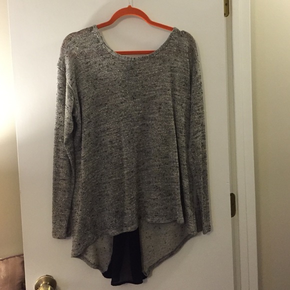 Light Grey and Black Top