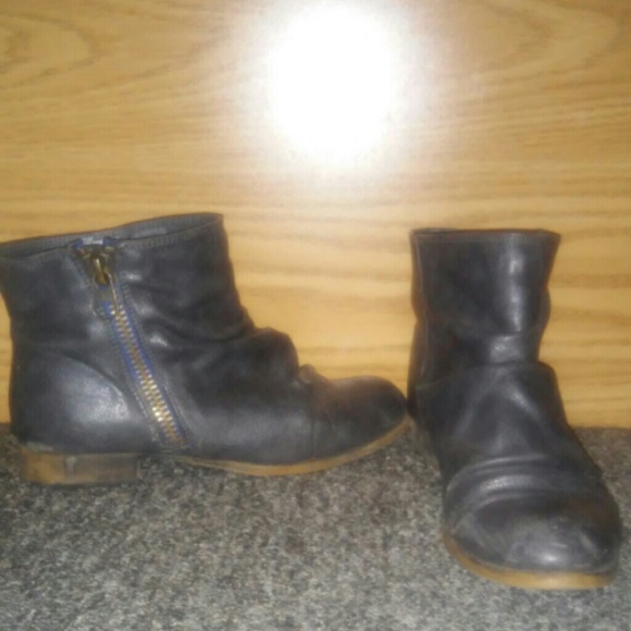 Grey ankle boots
